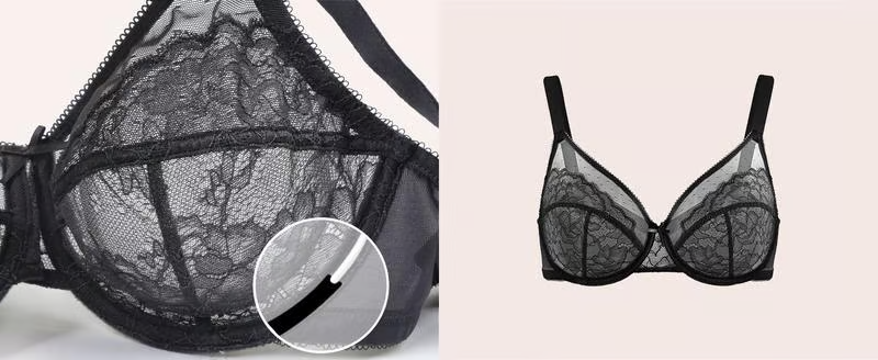 ✨HSIA Enchante Sujetador de encaje floral de talla grande con aros, sin forro, sin relleno y cobertura total Outdoorfun👙