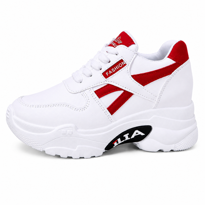Zapatos casuales ortopédicos de plataforma de cuero