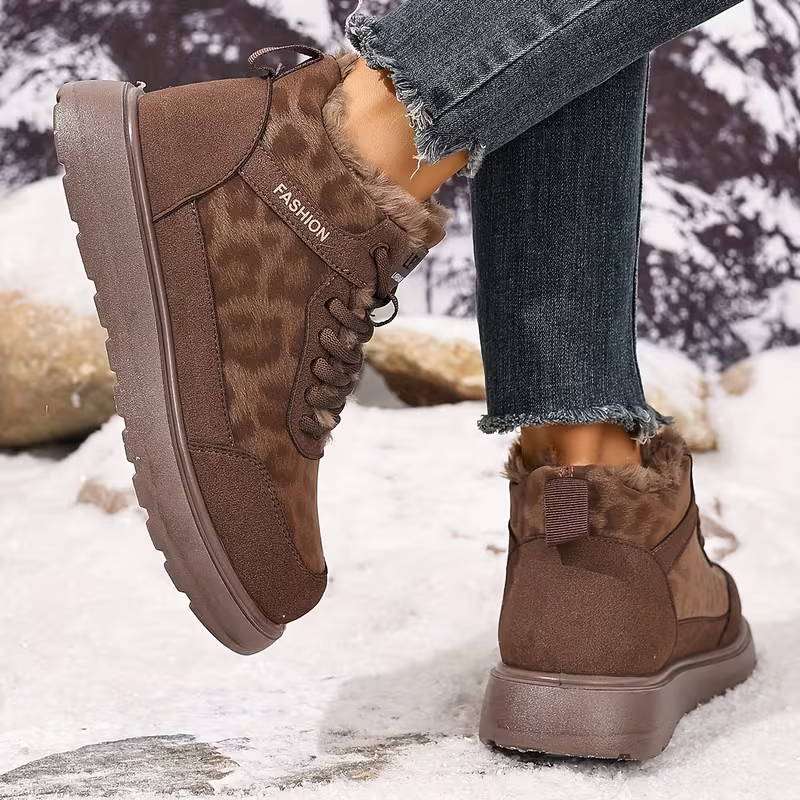 Botas Casuales para Mujer con Forro Cálido y Cordones