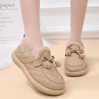 Zapatos de algodón cálidos antideslizantes de vellón grueso