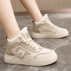 Zapatos casuales de terciopelo de suela gruesa de invierno