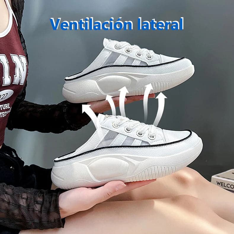 Medias pantuflas con punta cerrada para mujer