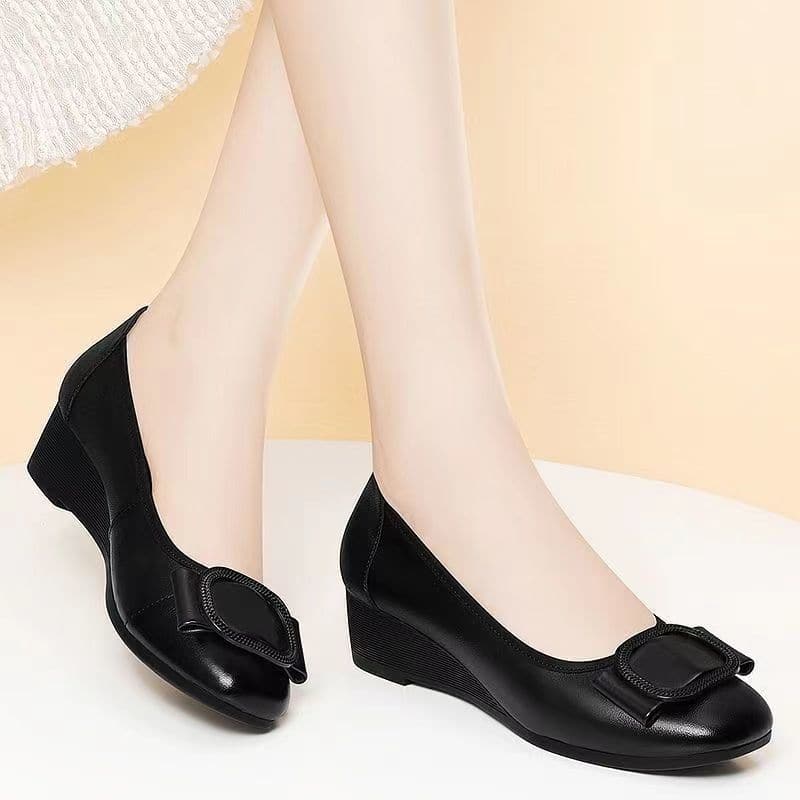 Zapatos planos de cuero suave