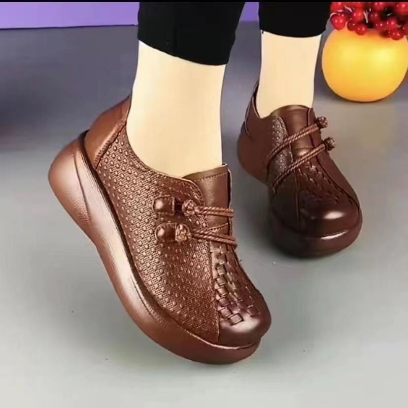 Zapatos elásticos con punta redonda